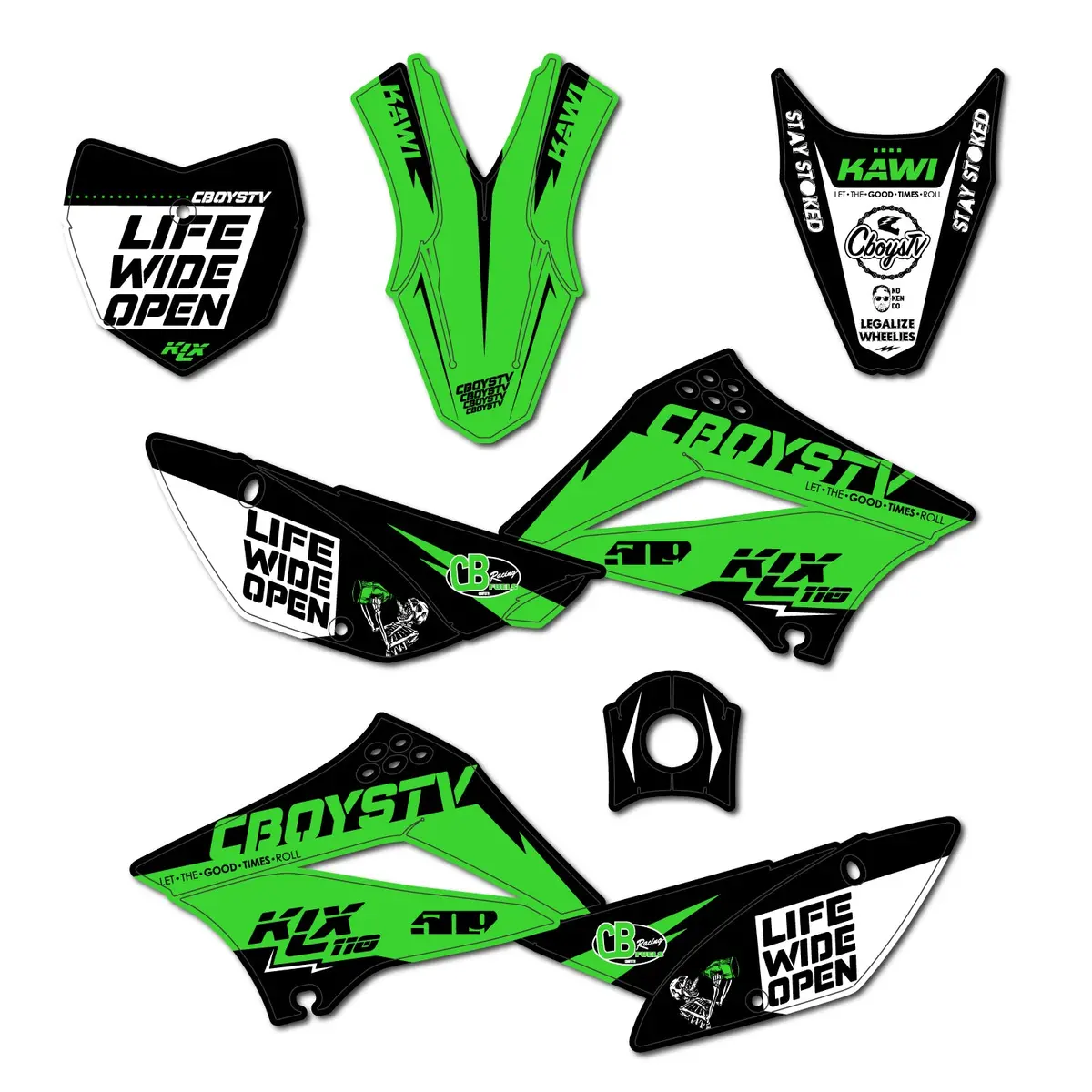 Klx110 Cboystv Pit Bike Wrap 1