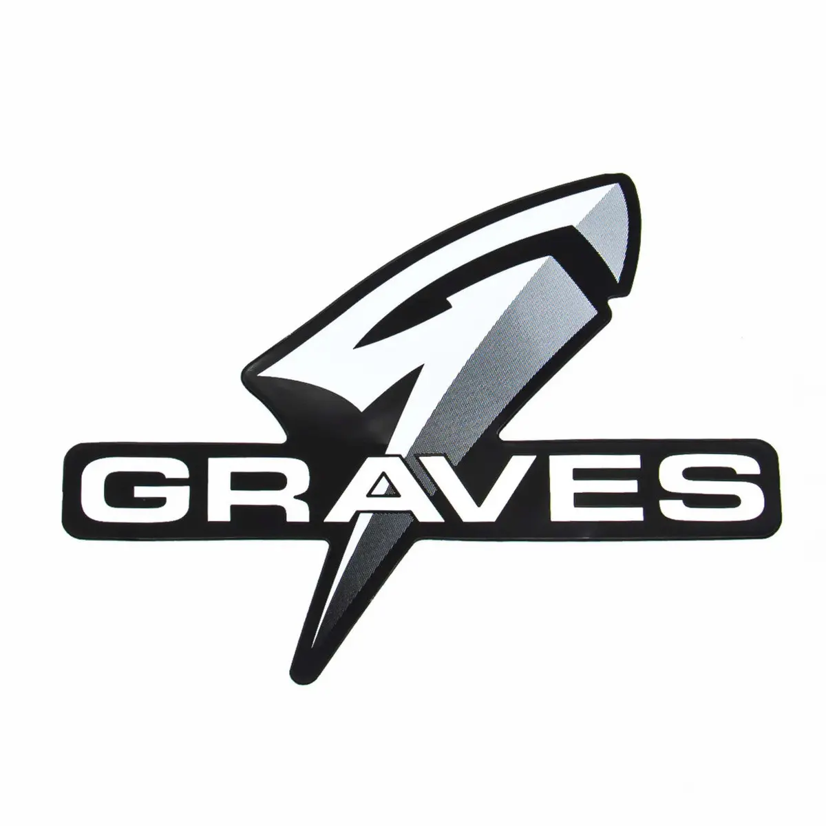 Graves Motorsports  Exhaust Logo - Black And White St-14Ex-W 1