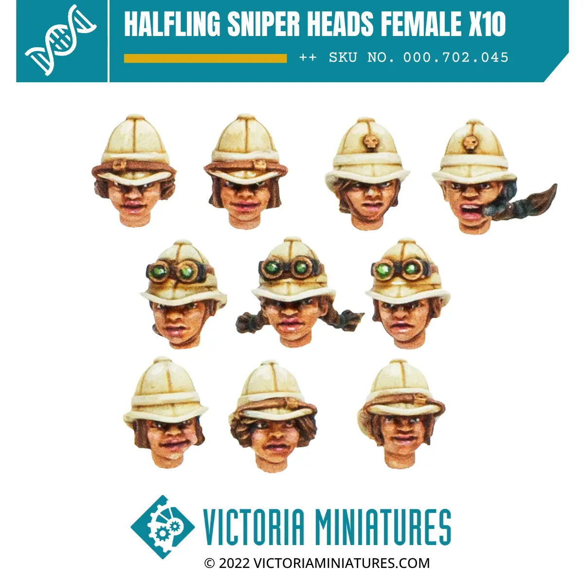 Halfling Pith Helmet Heads Female X10 1