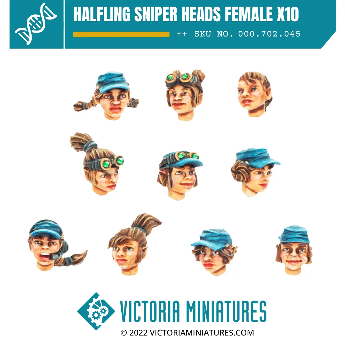 Halfling Sniper Heads Female X10 1