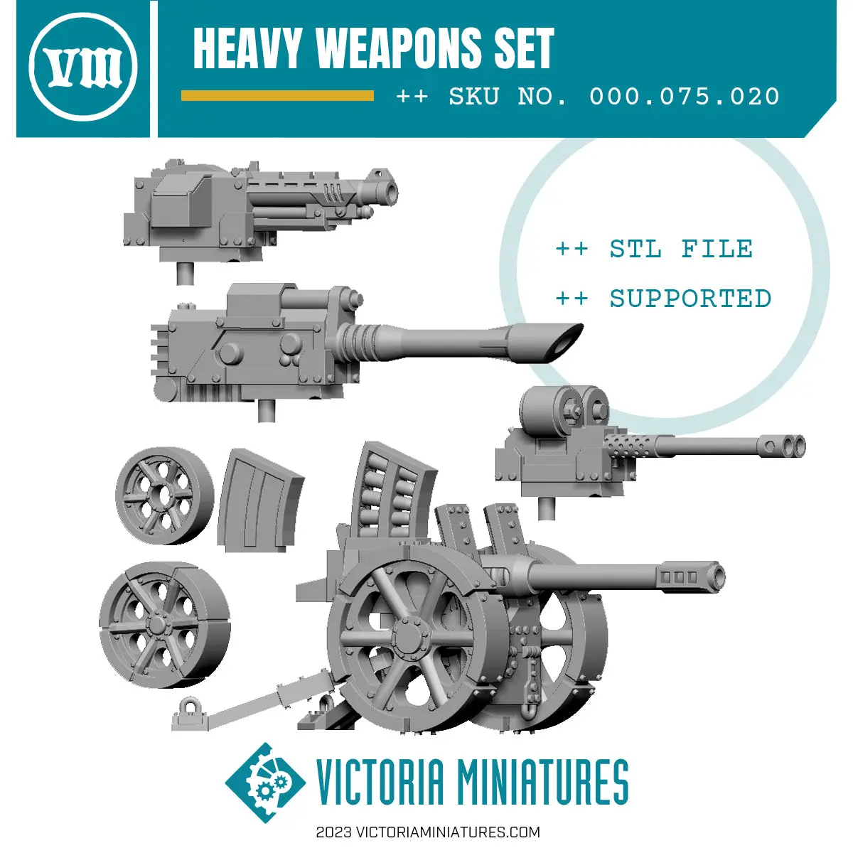Heavy Weapon Set .Stl Download 1
