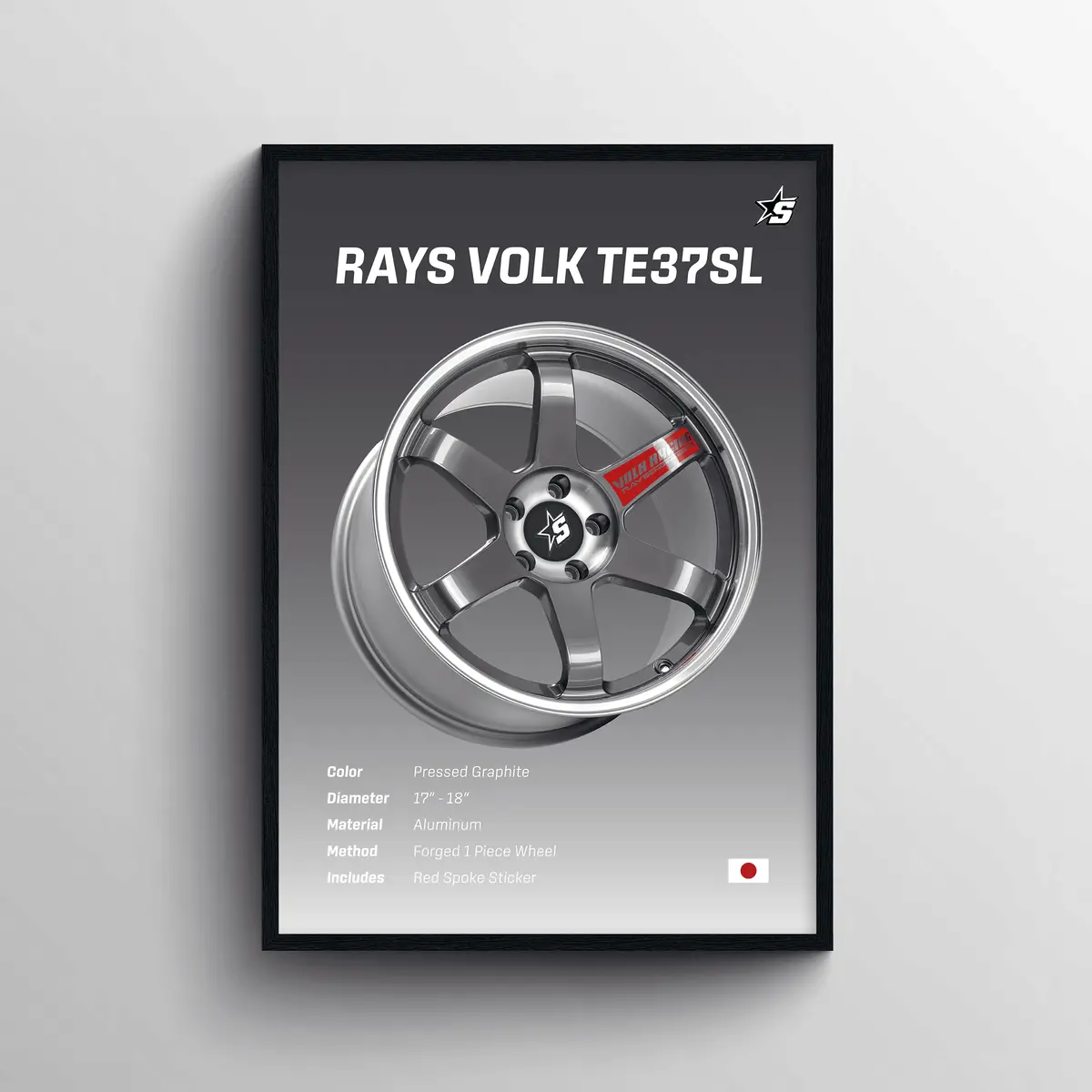 Volk Racing Te37 Graphite (Red) 1