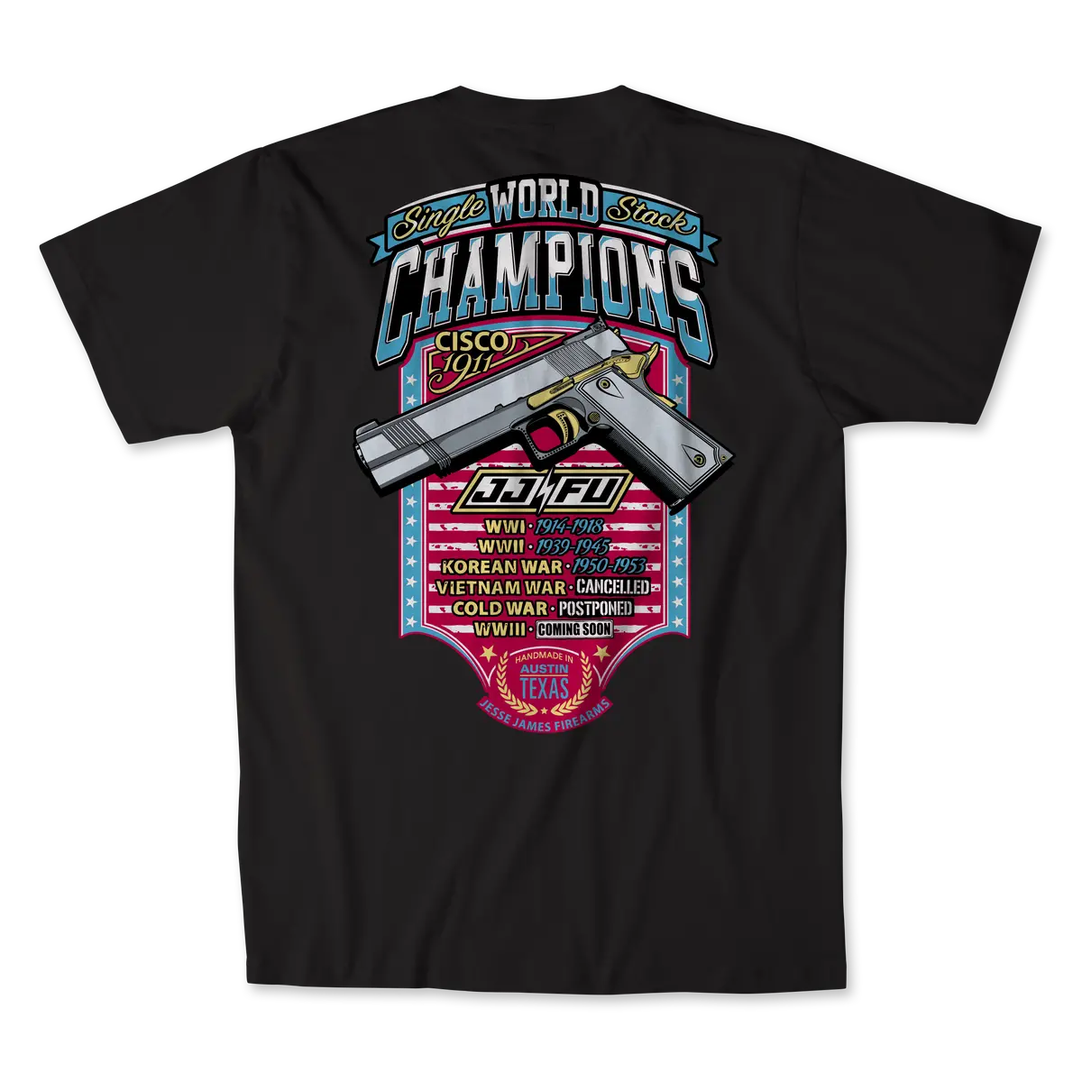 Jjfu Cisco 1911 Single Stack World Champions Tee - Black 1