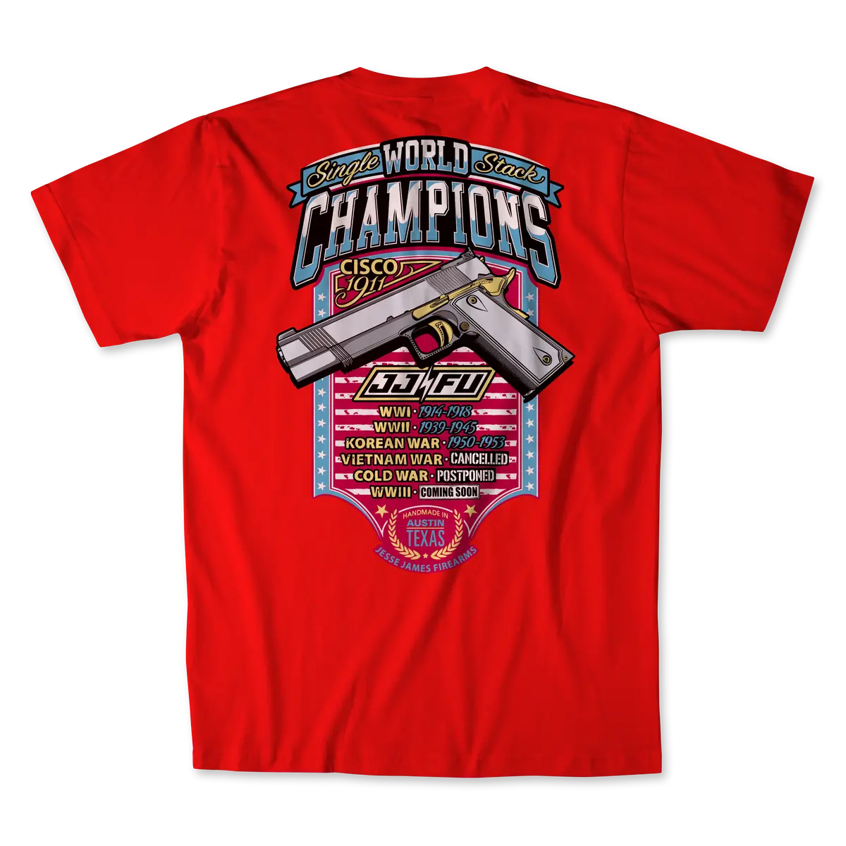Jjfu Cisco 1911 Single Stack World Champions Tee - Red 1