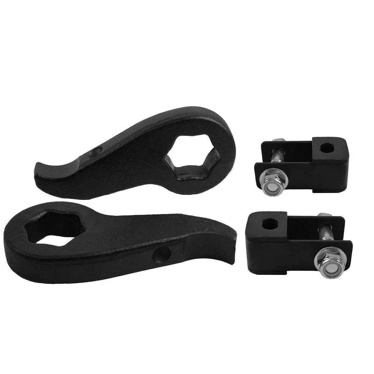 Adjustable 1" - 3" Front Lift Forged Steel Torsion Keys + Shock Extenders Kit For Chevrolet Silverado & Gmc Sierra 2500Hd 3500Hd 4Wd 1
