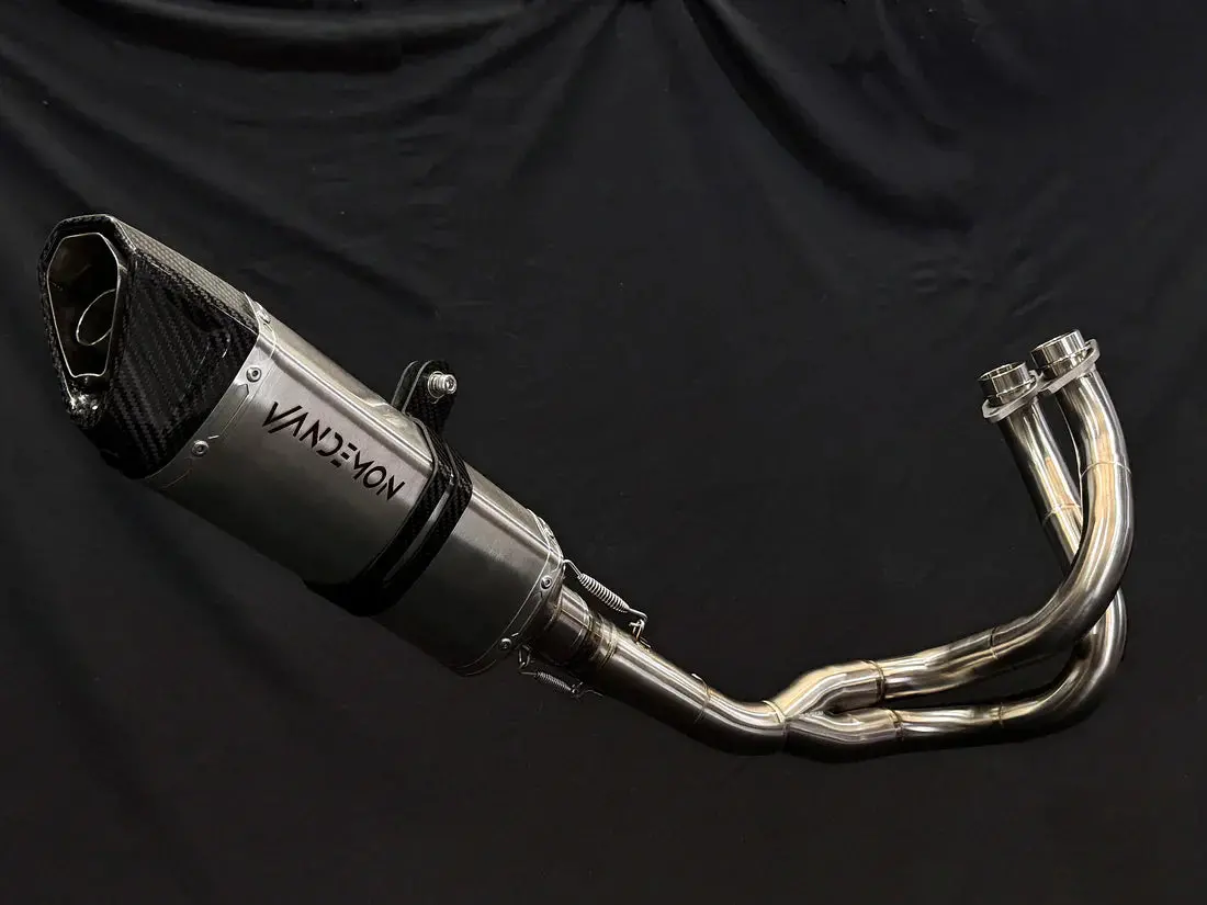 Vandemon Kawasaki Z650 & Ninja 650 Vandemon Stainless Steel Exhaust System Kawanja650ssbrexa Va-134 1