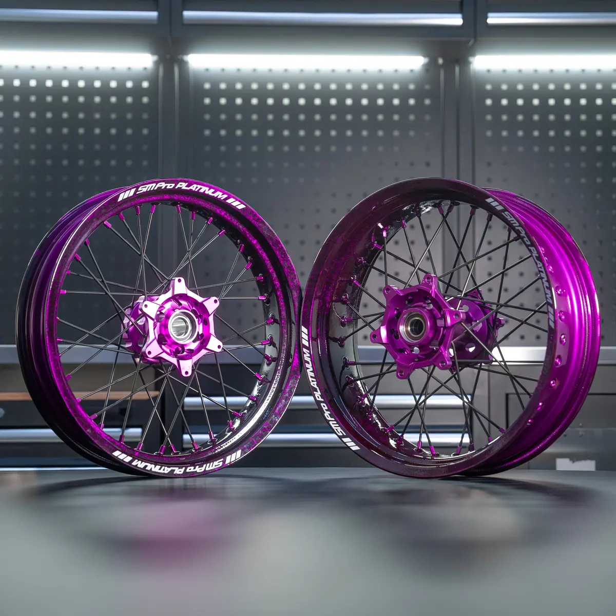 Smpro Marble Series Purple - Supermoto Wheelset 1