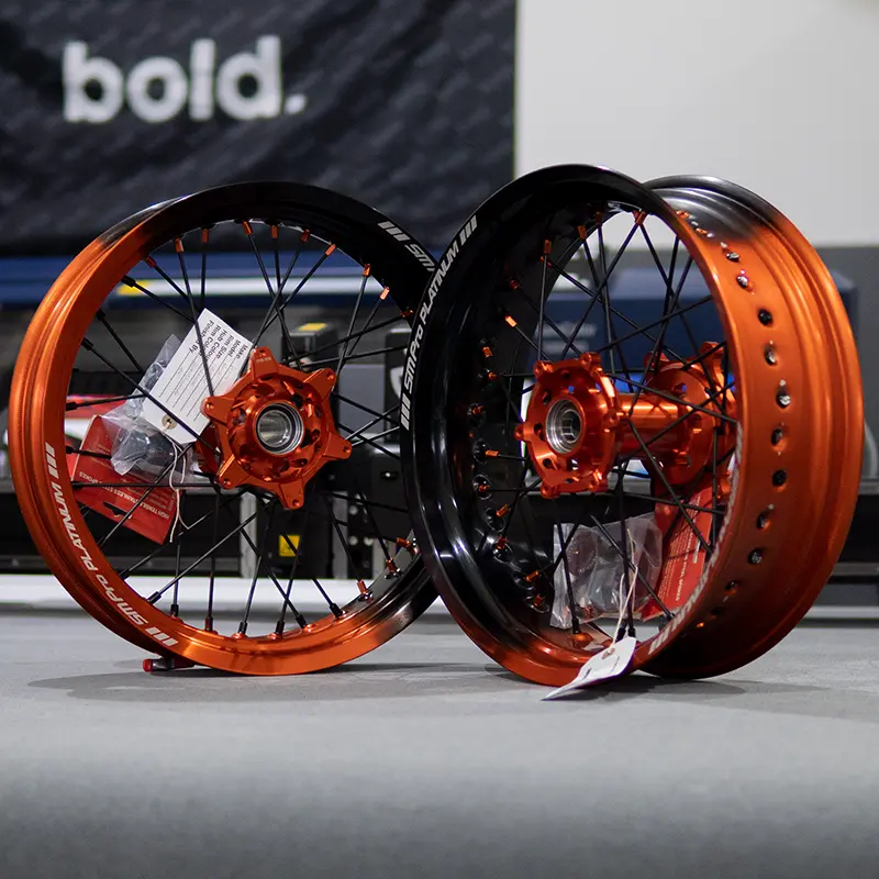 Smpro Orange/Black | 50/50 - Supermoto Wheelset 1