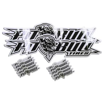 Decal Bundle Pack - Pitbull Sport Logo - (2) 24" Decals & (10) 6" Decals Per Pack 1