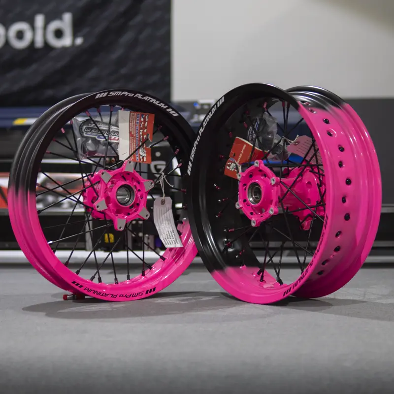 Smpro Pink/Black | 50/50 - Supermoto Wheelset 1