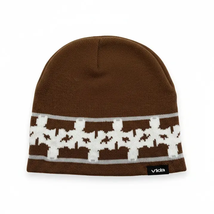 Vida / Pattern Beanie / Brown 1