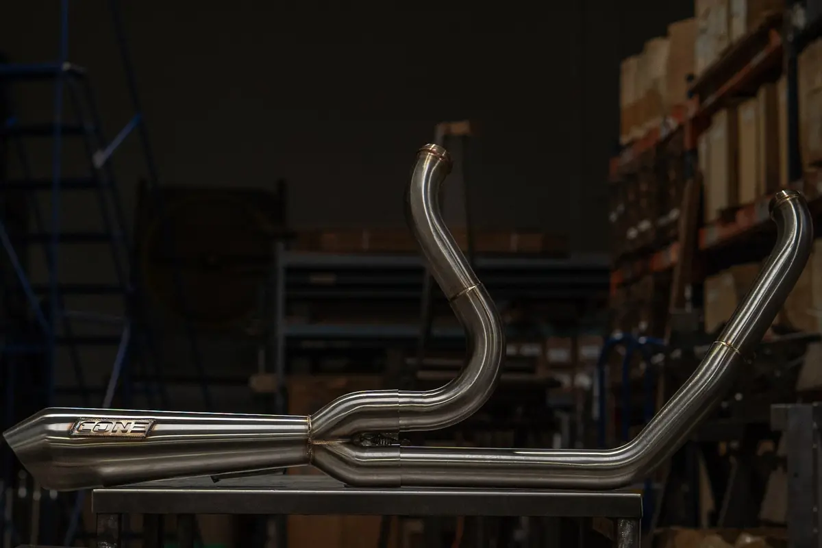 Cone Performance Full Exhaust For 2018+ Hd M8 Softail Cone Sweeper 5590199 1