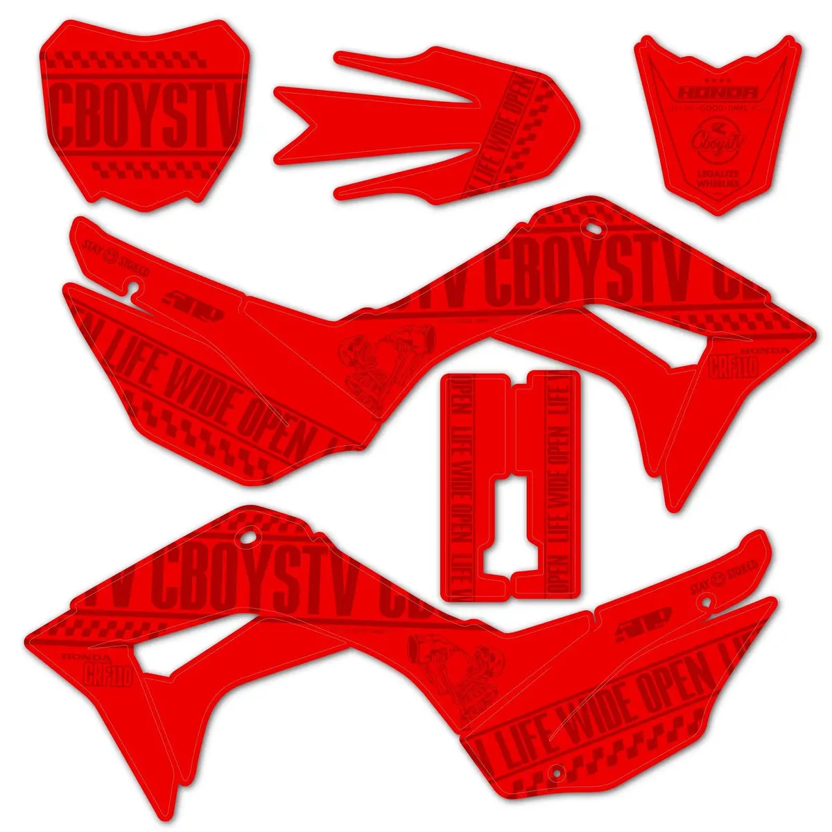 Crf110 Modern Vintage Pit Bike Wrap 1