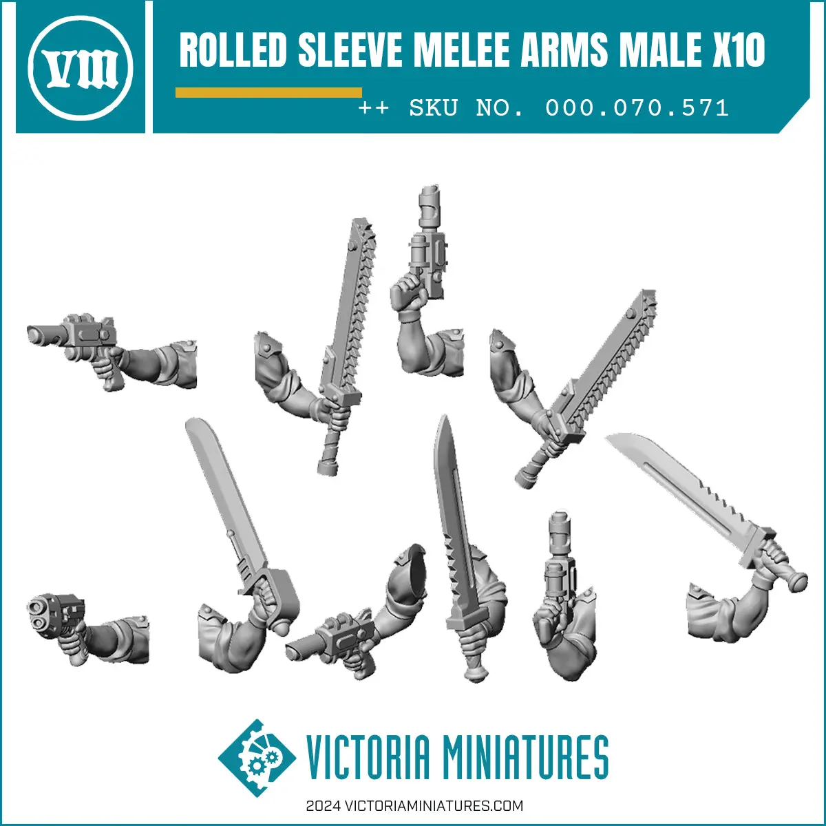 Rolled Sleeve Melee Arms Male X10 1