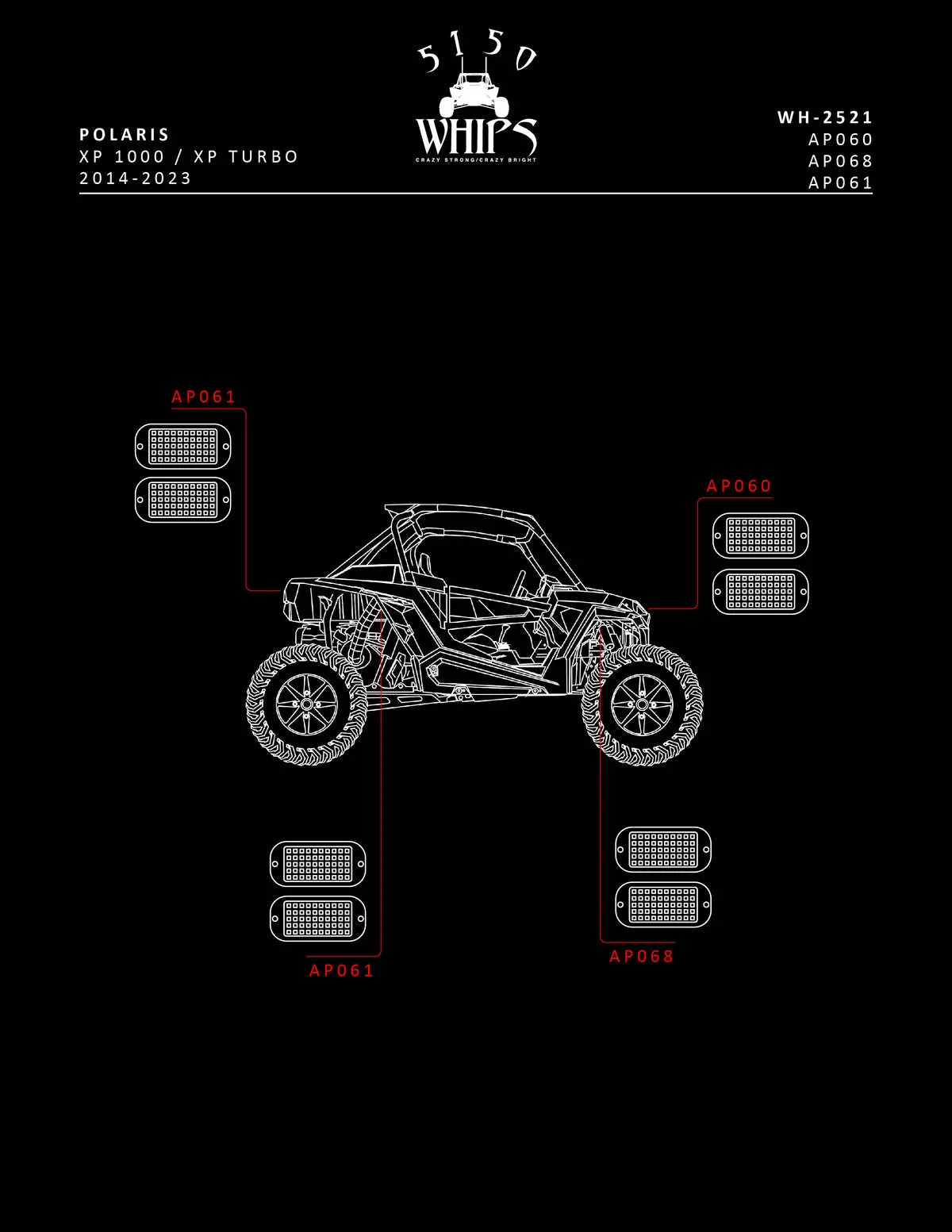 Rock Light 2.0 Bracket Kit (Rzr) 1