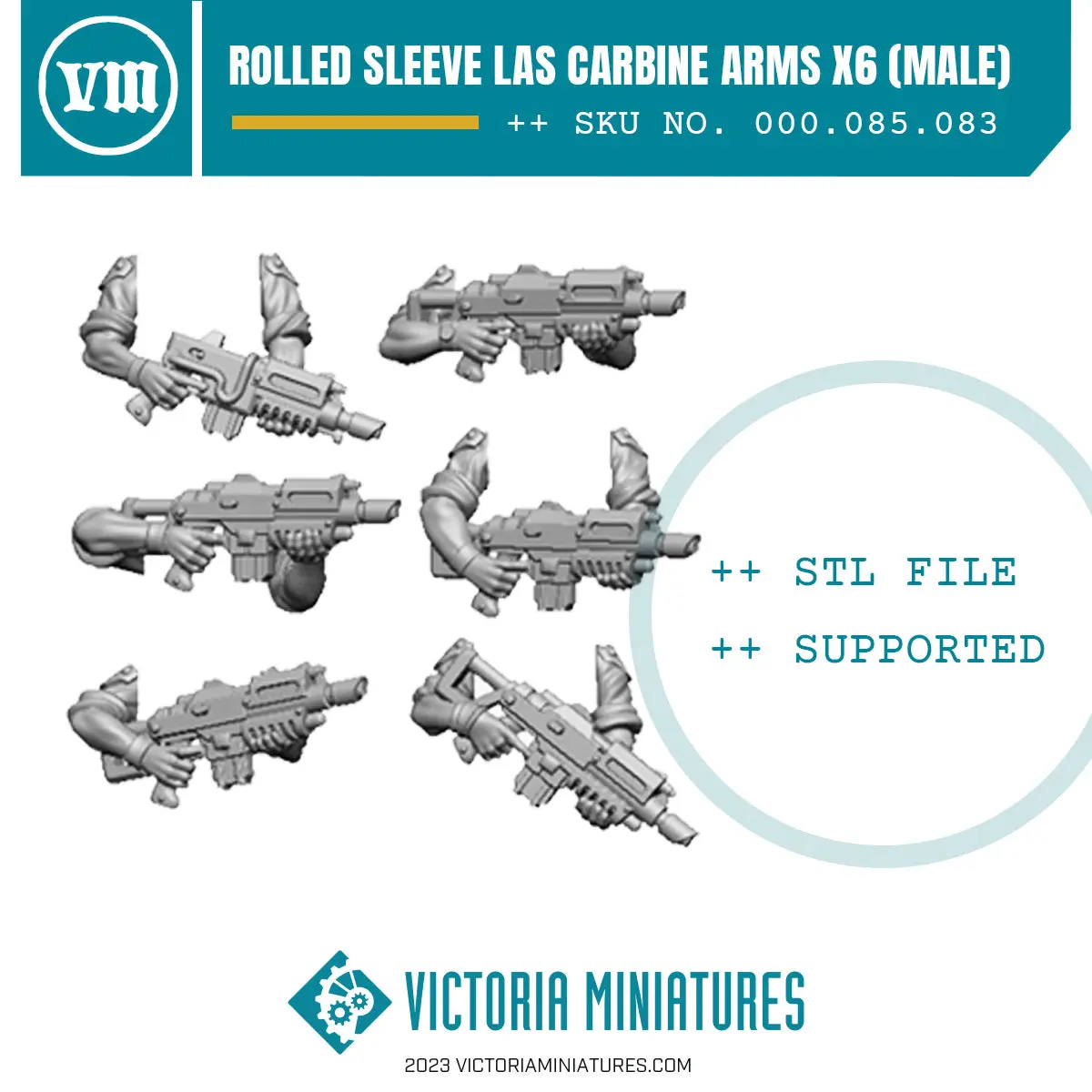 Rolled Sleeve Male Carbine Arms .Stl Download 1