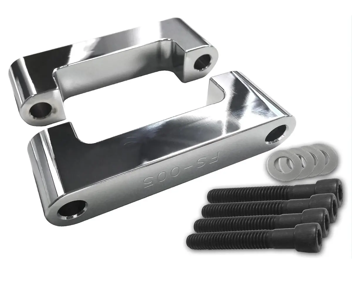 Harley 21” Chrome Front Fender Spacer Brackets 1