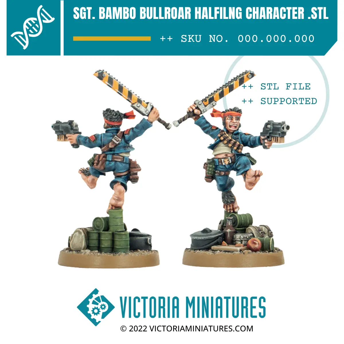 Sgt. Bambo Bullroar Halfilng Character .Stl Files 1