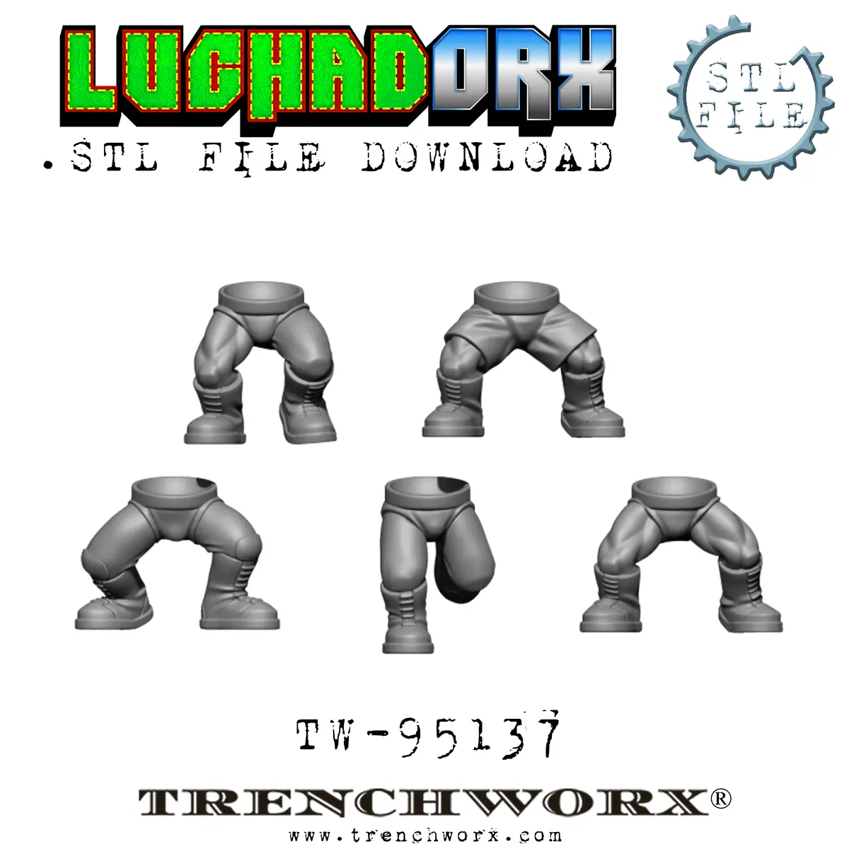 Luchadorx Orc Legs .Stl Download 1