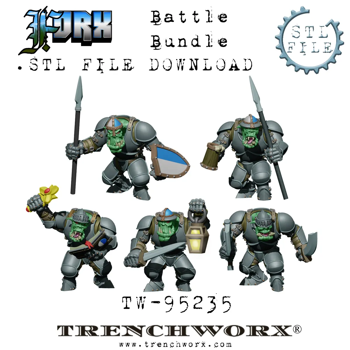 Forx Orc Army Battle Bundle .Stl Download 1