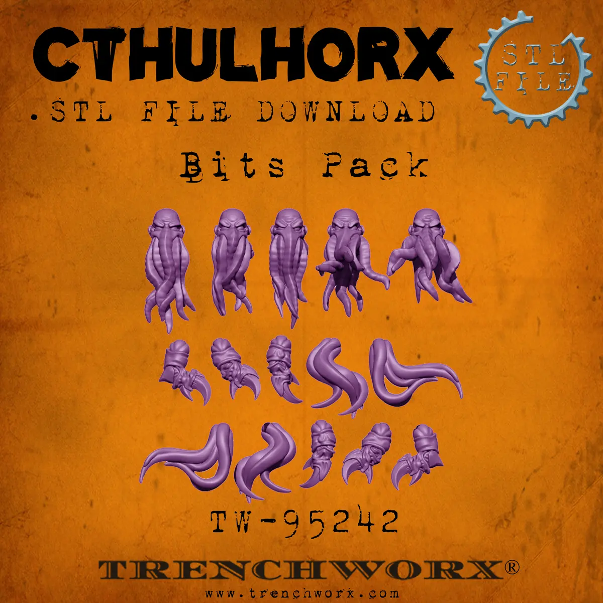 Cthulhorx Bits Pack .Stl Download 1