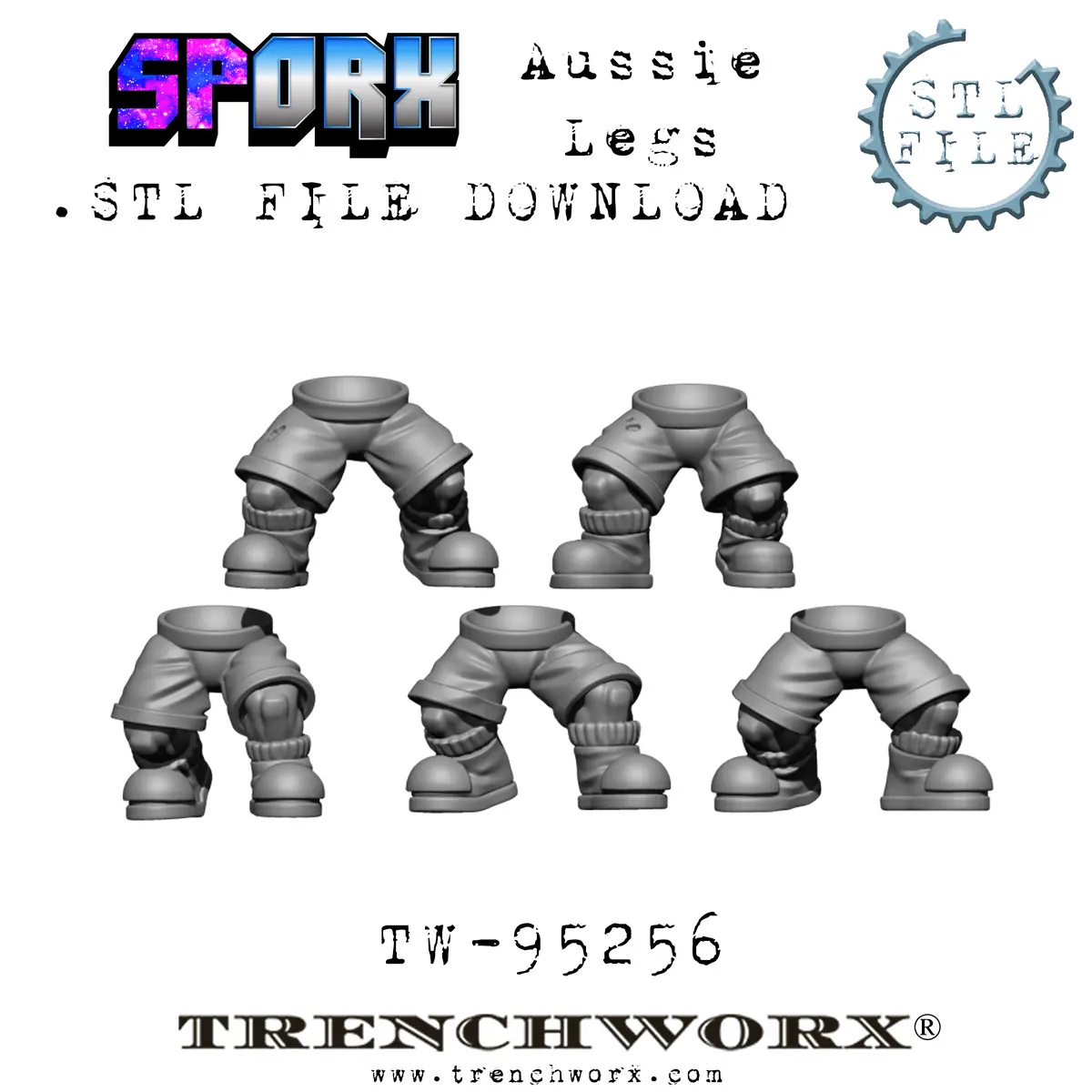 Sporx Orc Aussie Legs .Stl Download 1