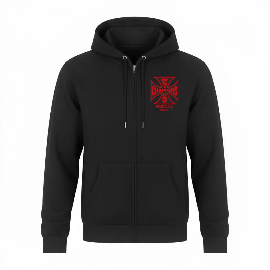 Wcc Atx Cross Zip Hoody - Black/Red 1