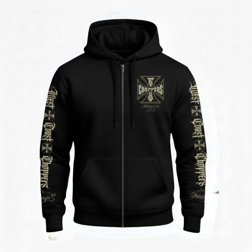 Wcc Gangscript Zip Hoody - Black 1
