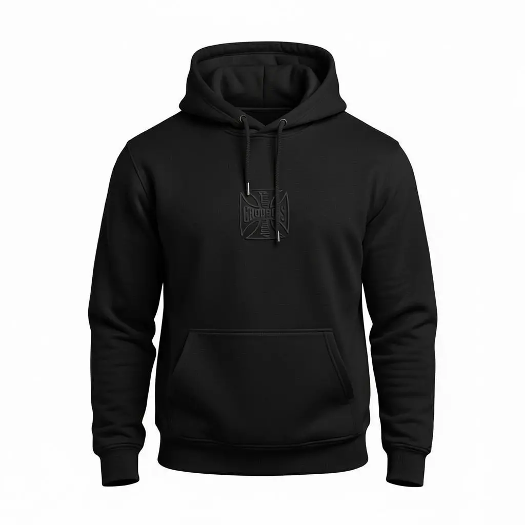 Wcc Embossed Sweat Hoody - Black 1