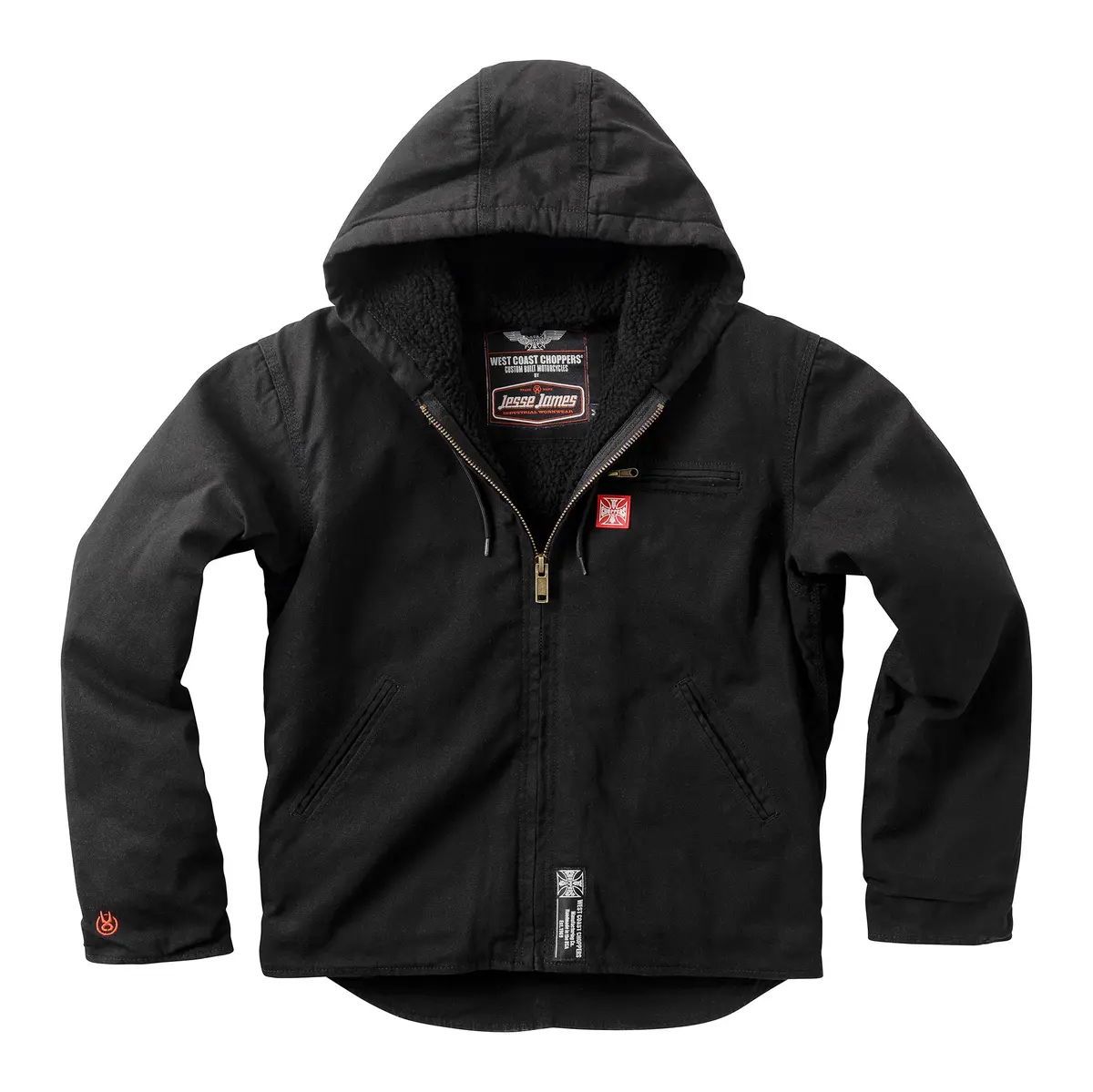 Wcc Sherpa Lined Heavy Duty Work Jacket - Black 1