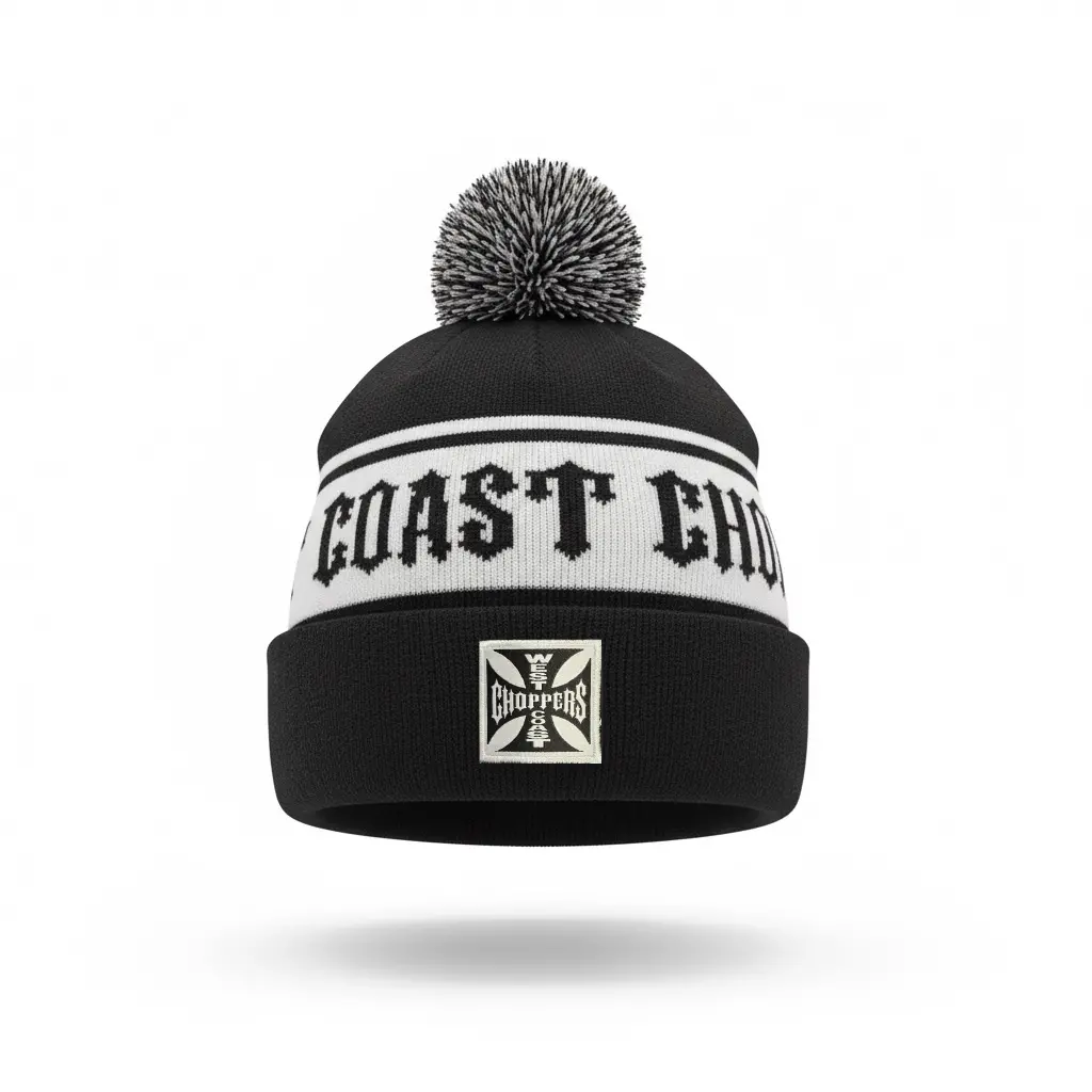 West Coast Choppers Hockey Beanie - Black/White 1
