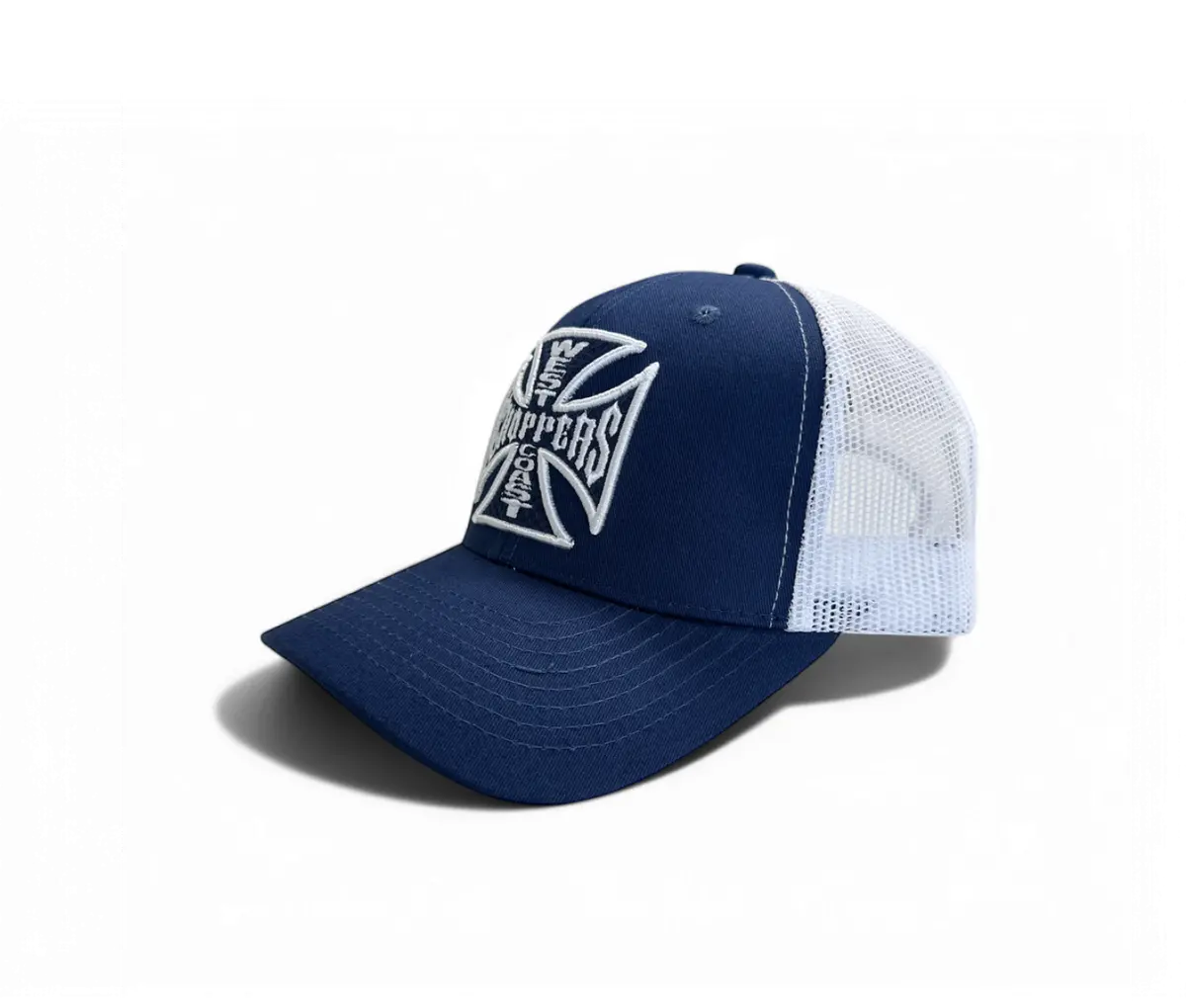 Og Cross 6 Panel Trucker Hat - Navy/White 1