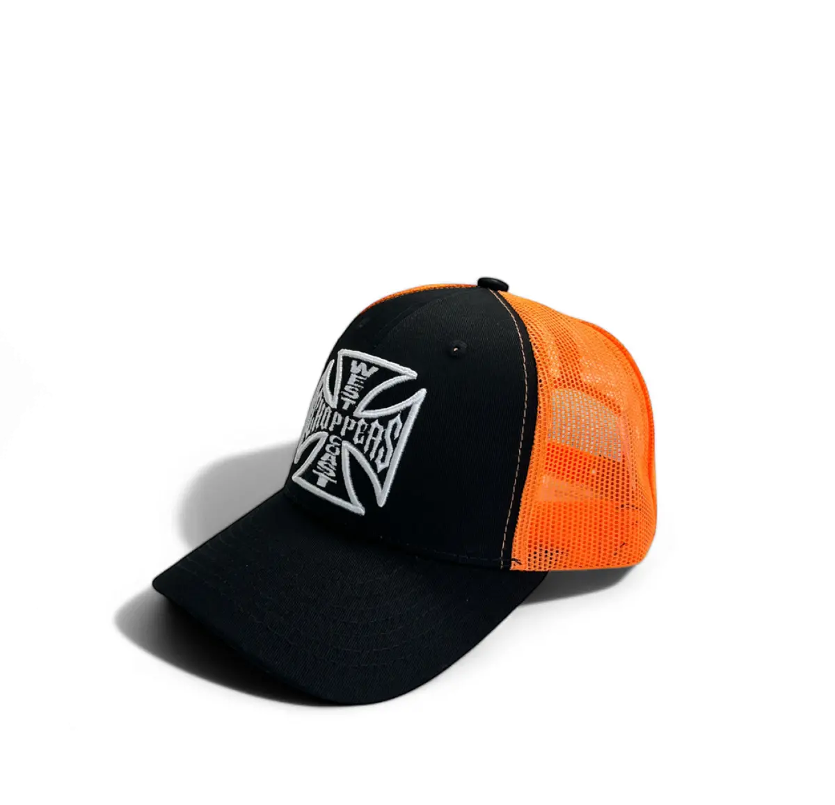 Og Cross 6 Panel Trucker Hat - Black/Orange 1