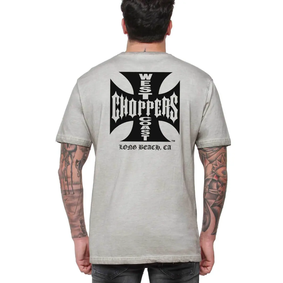 Wcc Og Lbc Cross Tee - Vintage Grey Wash 1