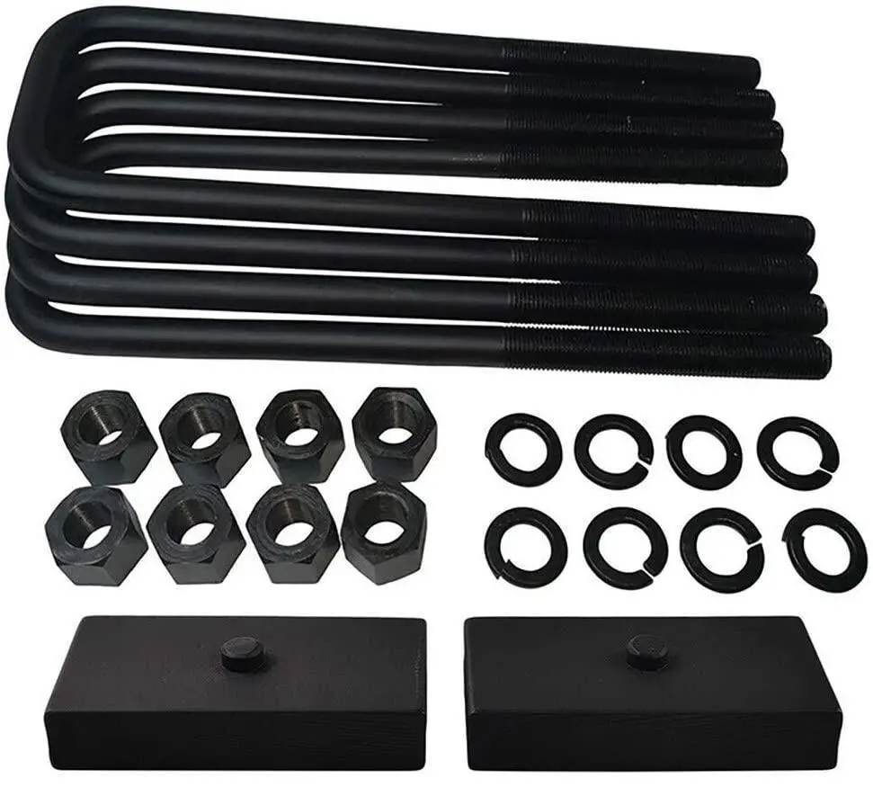 Steel Lift Blocks And Square U-Bolts Kit For Toyota Tacoma 2Wd 4Wd 6-Lug 1