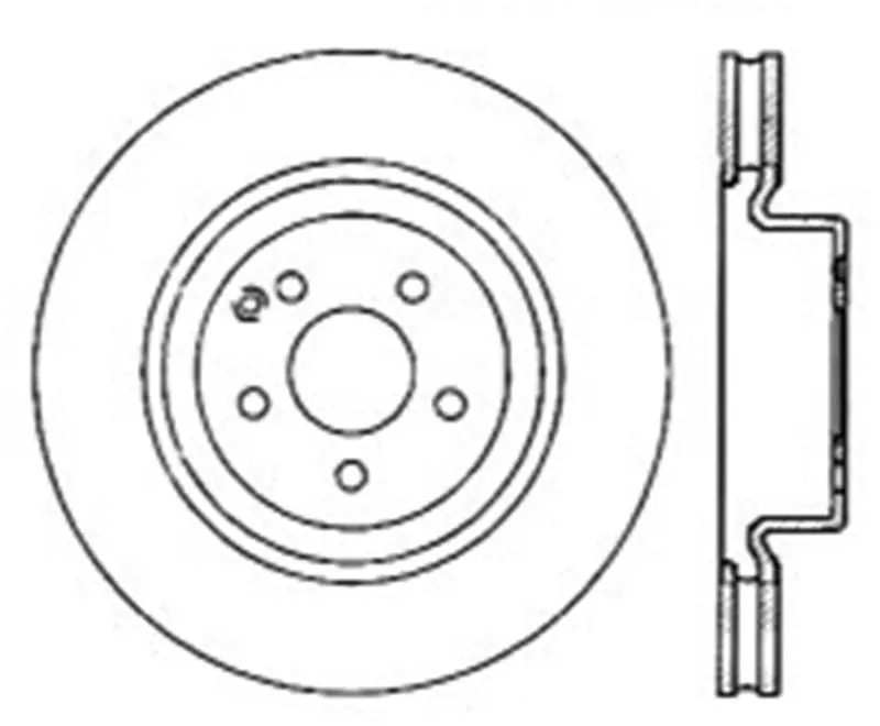 Stoptech 05-09 Mercedes Cls500/Cls550 / 09 E500/E550 / 09-12 Glk350 Front Drilled Brake Rotors 1
