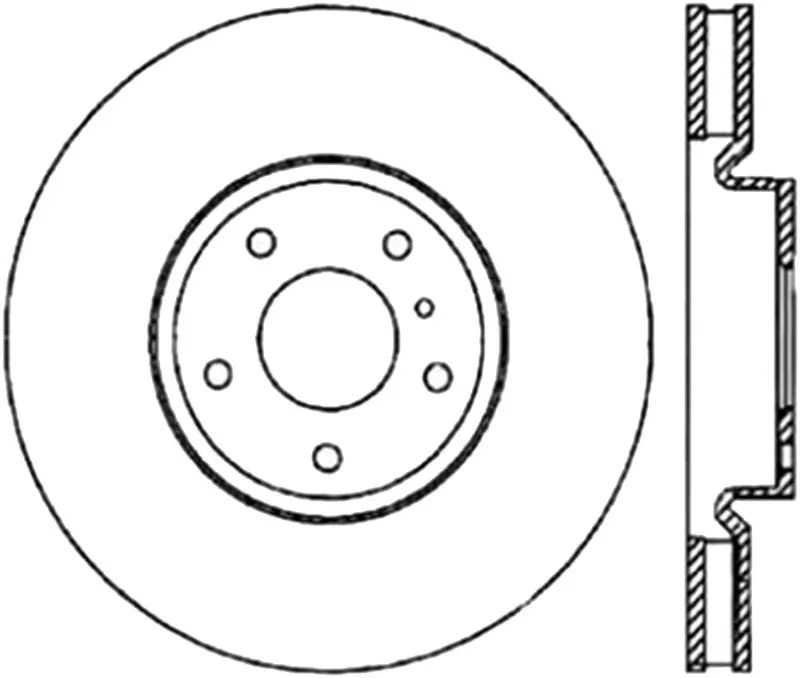 Stoptech Power Slot 03-07 350Z/ 03-04 G35 W/ Brembo Sportstop Cryo Slotted Front Left Rotor 1