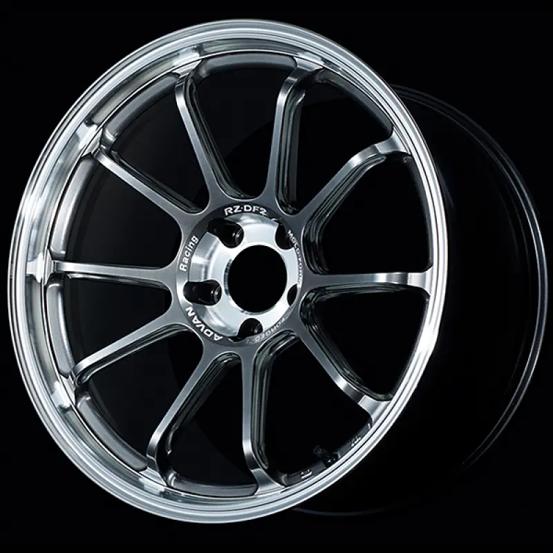 Advan Rz-Df2 19X9.5 / +25 Offset / 5X112 / 66.5Mm Bore / Diamond Cut And Hyper Platinum Black 1