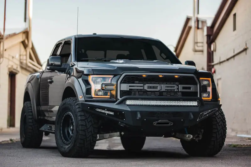 Addictive Desert Designs 17-18 Ford F-150 Raptor Honeybadger Front Bumper W/ Winch Mount 1