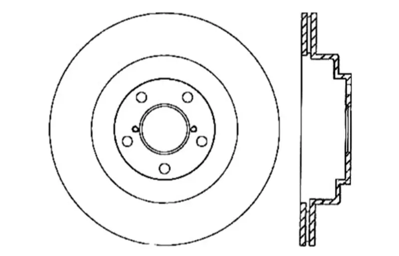 Stoptech 06-07 Wrx / 05-08 Subaru Lgt Rear Drilled Left Rear Rotor 1