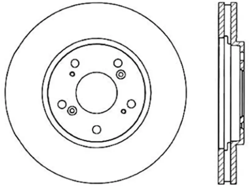 Stoptech 91-96 Acura Nsx Cryo Slotted Rear Right Sport Brake Rotor 1