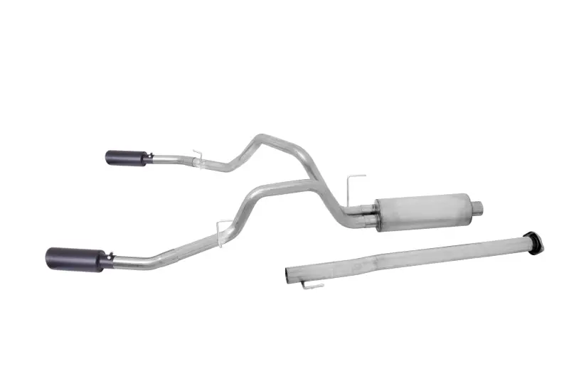 Gibson 11-14 Ford F-150 Svt Raptor 6.2L 3In/2.5In Cat-Back Dual Split Exhaust - Black Elite 1