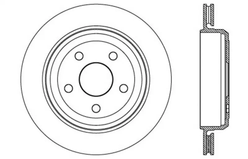 Stoptech Drilled Sport Brake Rotor 11-17 Jeep Grand Cherokee (Excludes Srt8) 1