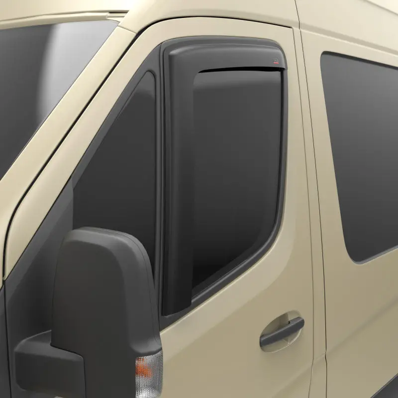 Egr 20-24 Mercedes Sprinter Van Front Tape-On Window Visors - Dark Smoke 1