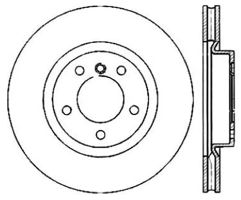 Stoptech 98-02 Bmw Z3 Drilled Left Front Rotor 1