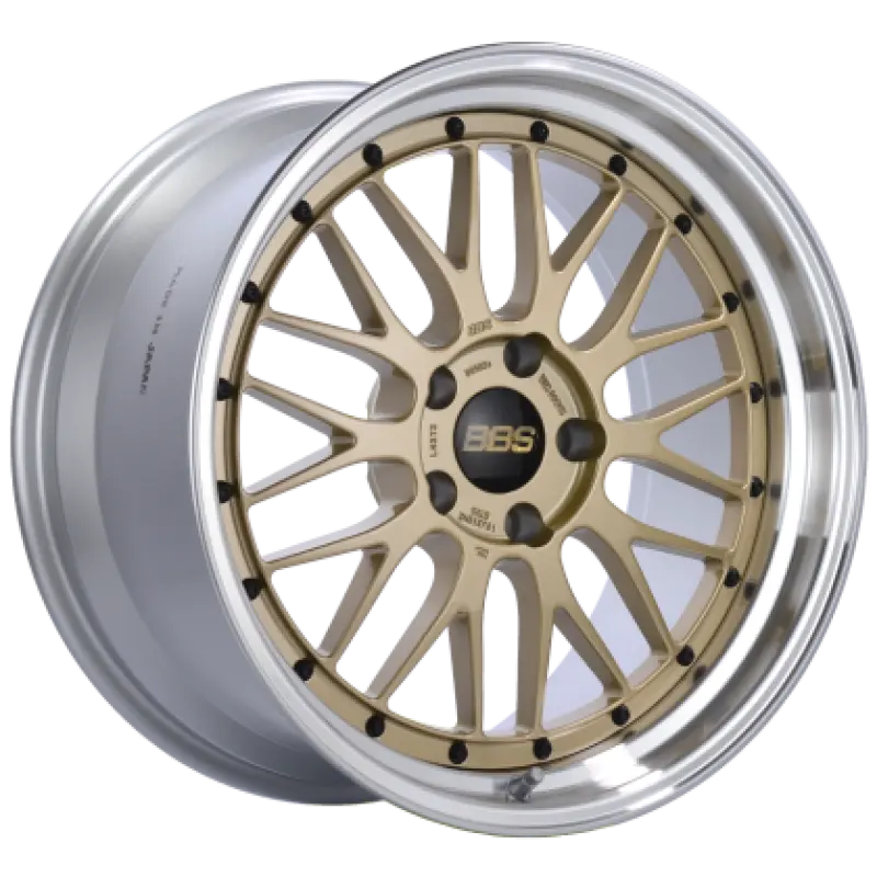 Bbs Lm 17X9 5X130 Et17 Cb71.6 Gold Center Diamond Cut Lip Wheel 1