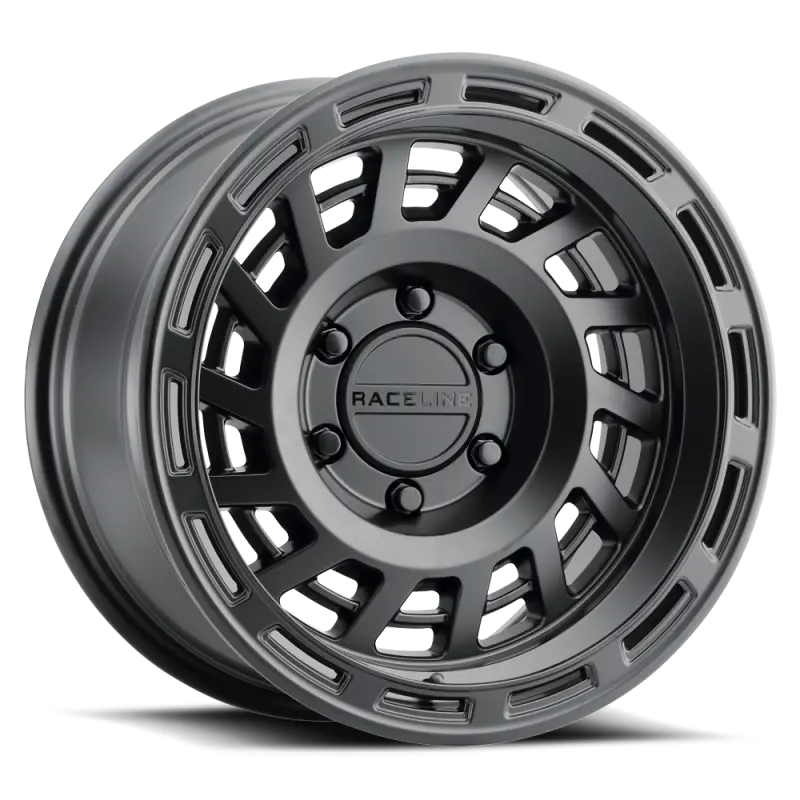 Raceline 957B Halo 17X8.5In / 6X120 Bp / 0Mm Offset / 67.1Mm Bore - Satin Black Wheel 1