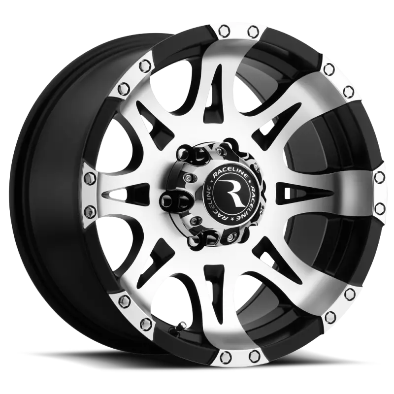 Raceline 982 Raptor 17X9in / 8X170 Bp / -12Mm Offset / 130.81Mm Bore - Black & Machined Wheel 1