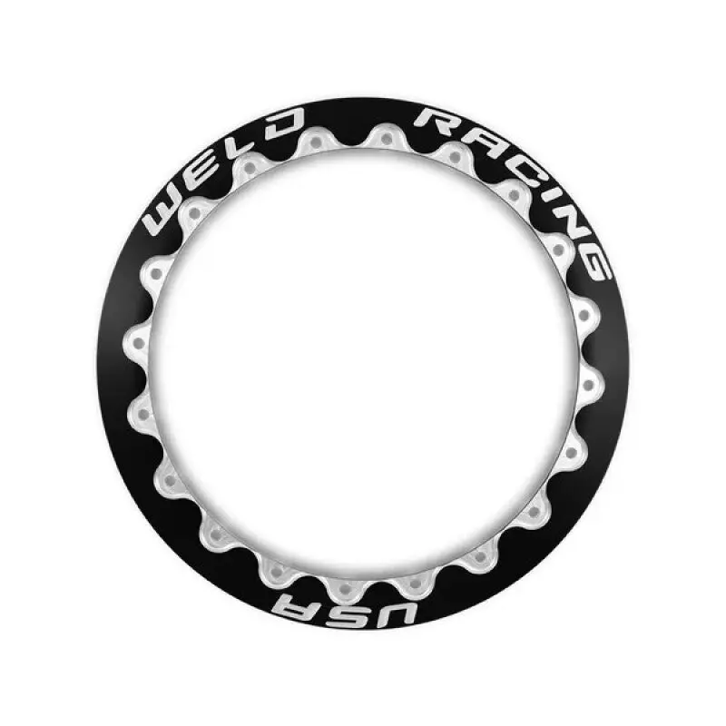 Weld Double Beadlock Ring 16In. / 18-Hole Drag Ultra Lite - Black 1