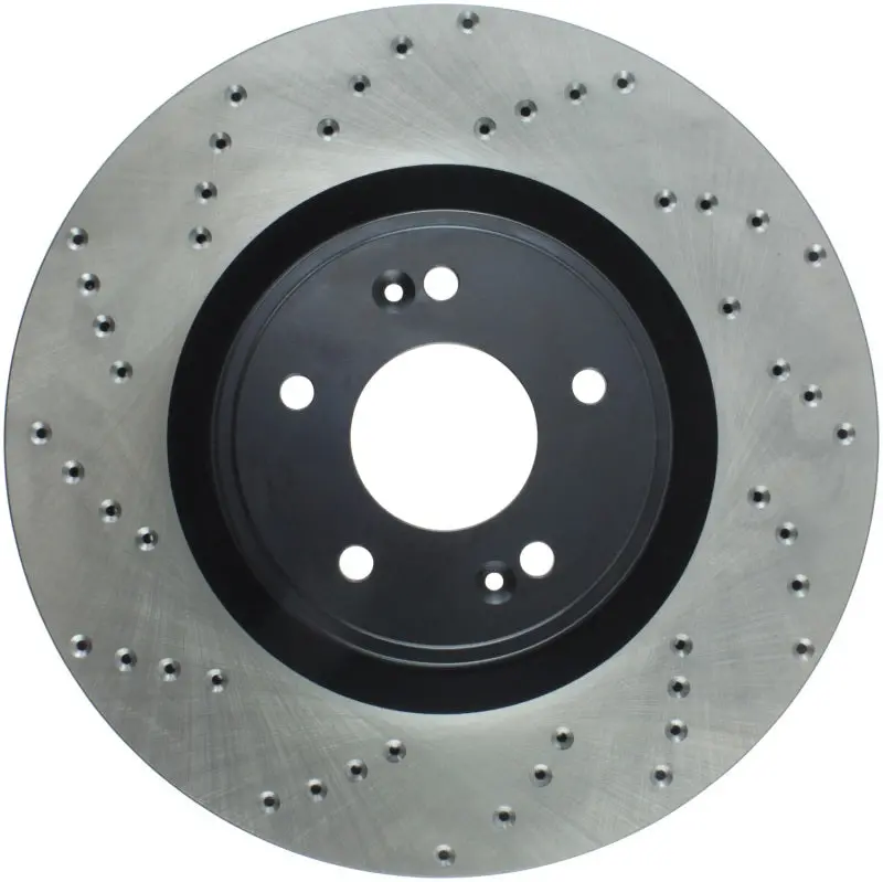 Stoptech Power Slot 10-13 Hyundai Genesis Coupe Track & R-Spec Front Right Drilled Rotor 1